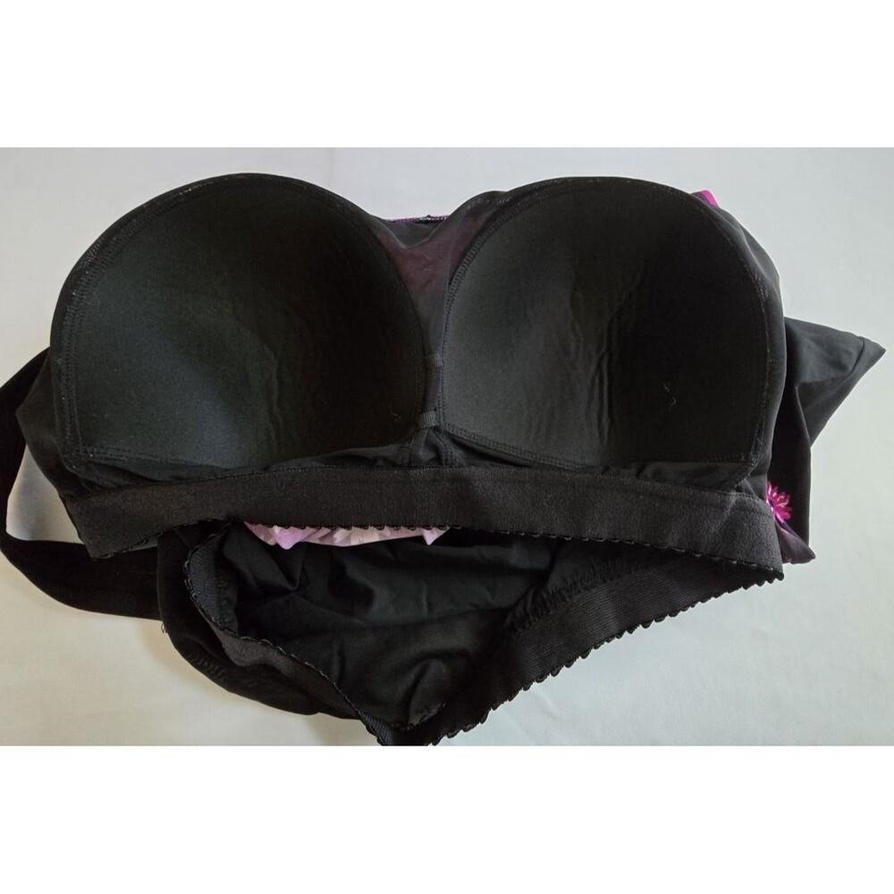 Swimsuits for All Women's Classic Tankini Top Pink/Black Floral Size 20 - Picture 6 of 8